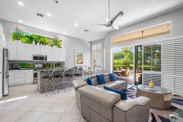 Dining room, Interior, Kitchen, Living room, Recessed Lighting, Stainless Steel Appliances