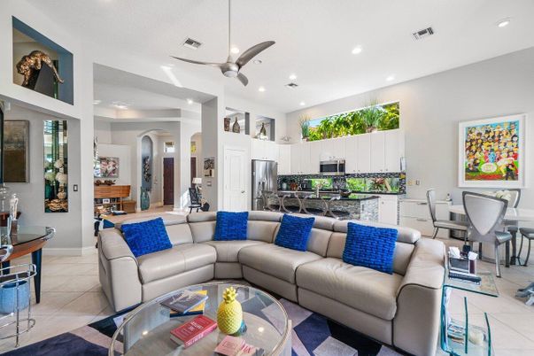 Dining room, Interior, Kitchen, Living room, Recessed Lighting, Stainless Steel Appliances