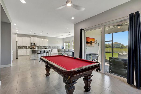 Billiard Table, Game Room, Interior, Kitchen, Pendant Lights, Recessed Lighting