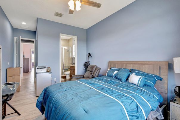 Bathroom, Bedroom, Interior, Recessed Lighting, Wood Texture Flooring