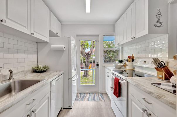 Interior, Kitchen, Wood Texture Flooring