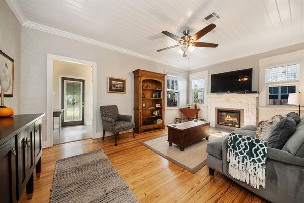 Fireplace, Interior, Living room, Wood Texture Flooring
