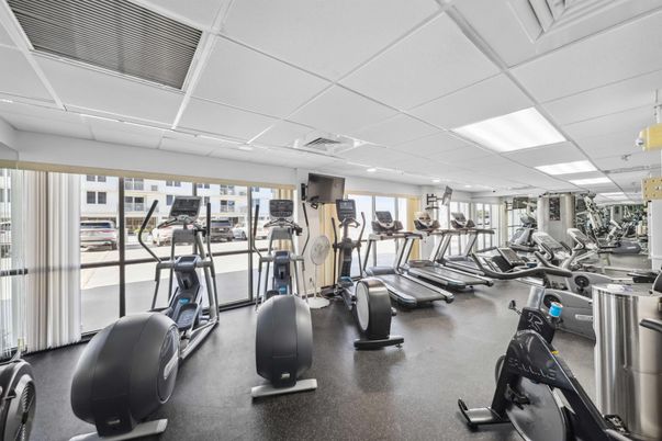 Fitness Equipment, Gym, Interior, Recessed Lighting