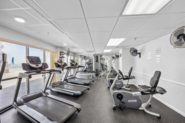 Fitness Equipment, Gym, Interior, Recessed Lighting
