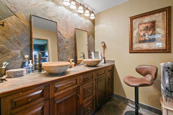 Bathroom, Dual Sink Vanities, Interior, Tile Countertops
