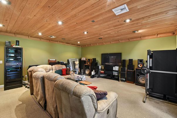 Interior, Living room, Recessed Lighting, Wooden Ceilings
