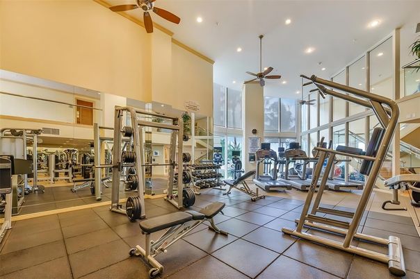 Fitness Equipment, Gym, Interior, Recessed Lighting
