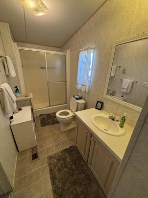 Bathroom, Dual Sink Vanities, Glass Shower, Interior