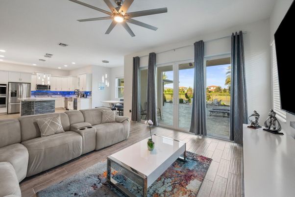 Dining room, Interior, Kitchen, Living room, Pendant Lights, Recessed Lighting, Stainless Steel Appliances, Wood Texture Flooring