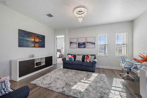 Home Office, Interior, Wood Texture Flooring