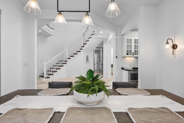 Interior, Pendant Lights, Recessed Lighting, Wood Texture Flooring