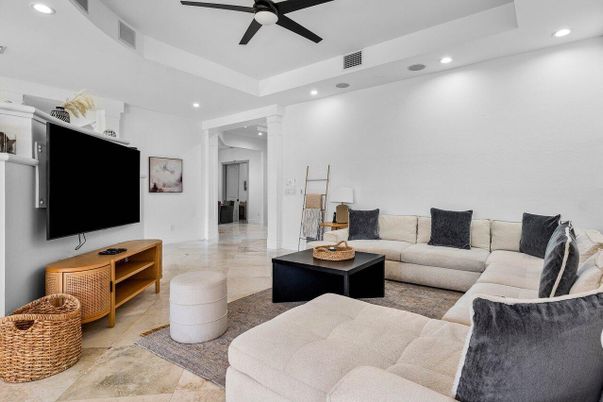 Interior, Living room, Recessed Lighting