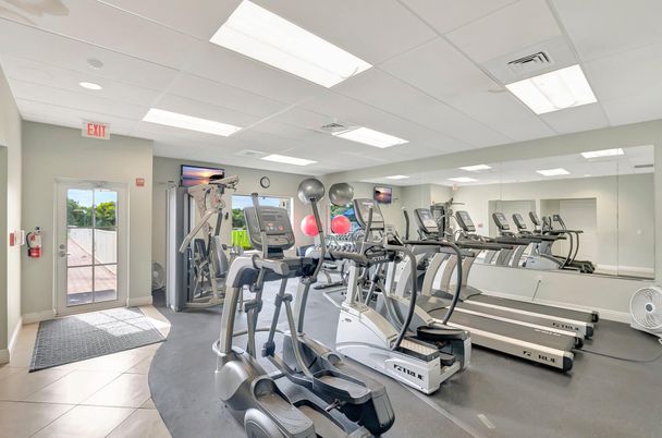 Fitness Equipment, Gym, Interior, Recessed Lighting