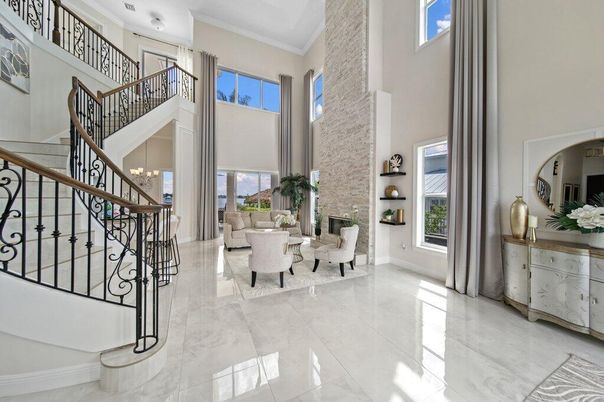 Dining room, Fireplace, Interior, Living room, Recessed Lighting