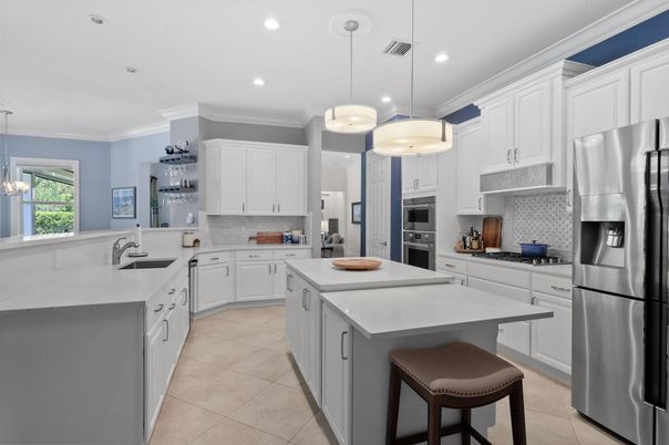 Interior, Kitchen, Pendant Lights, Recessed Lighting, Stainless Steel Appliances