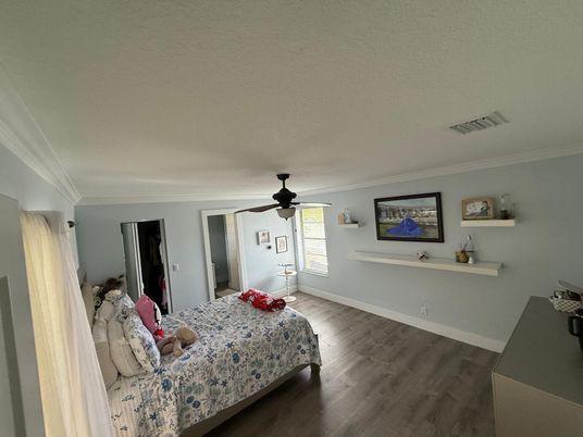 Bedroom, Interior, Wood Texture Flooring