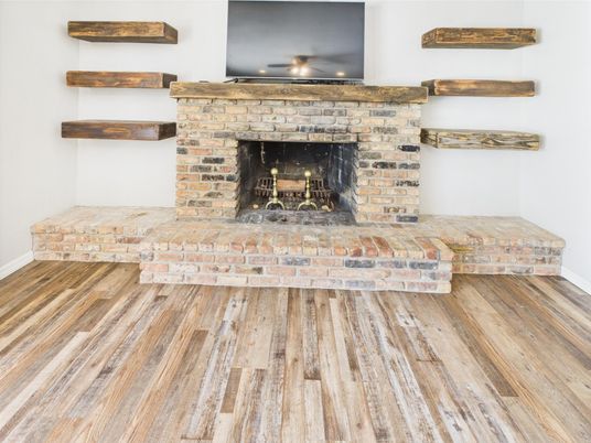 Fireplace, Interior, Wood Texture Flooring
