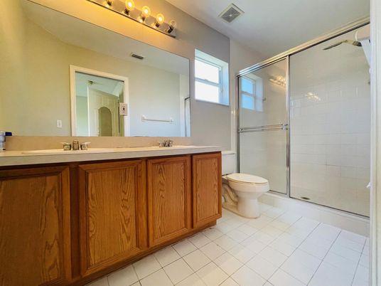 Bathroom, Dual Sink Vanities, Glass Shower, Interior