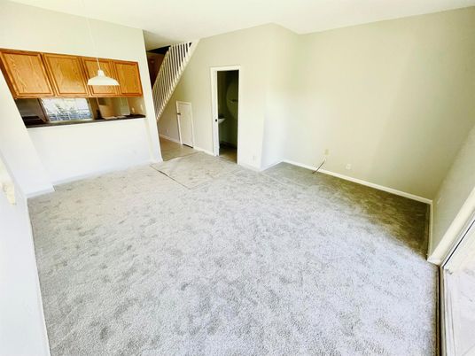 Empty room, Interior, Kitchen, Pendant Lights