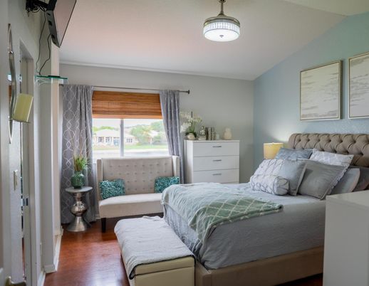 Bedroom, Interior, Wood Texture Flooring