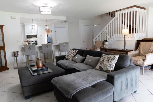 Interior, Kitchen, Living room, Pendant Lights, Stainless Steel Appliances