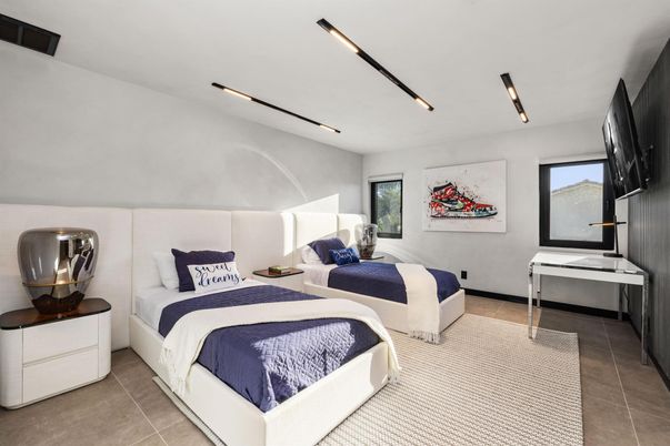 Bedroom, Interior, Recessed Lighting
