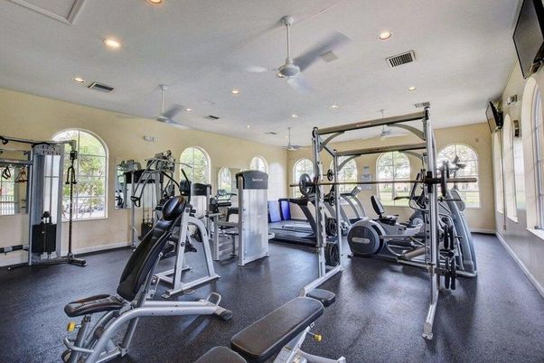 Fitness Equipment, Gym, Interior, Recessed Lighting