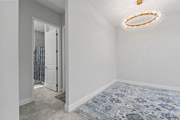 Chandelier, Empty room, Interior