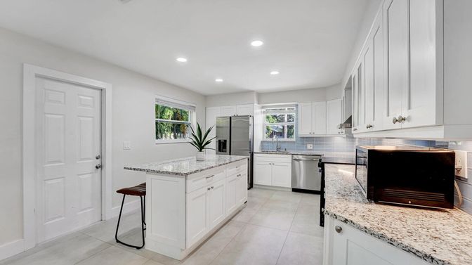 Interior, Kitchen, Recessed Lighting, Stainless Steel Appliances