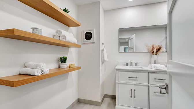 Bathroom, Interior, Recessed Lighting