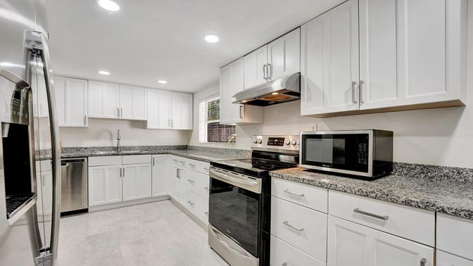 Interior, Kitchen, Recessed Lighting, Stainless Steel Appliances