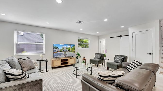 Interior, Living room, Recessed Lighting