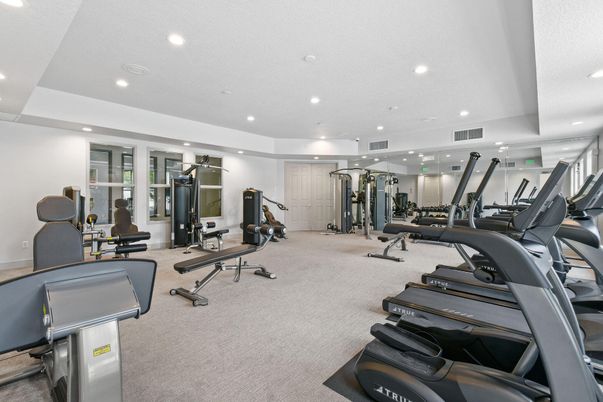 Fitness Equipment, Gym, Interior, Recessed Lighting