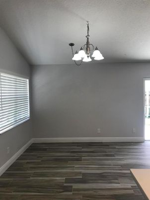 Chandelier, Empty room, Interior, Wood Texture Flooring