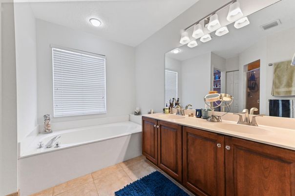 Bathroom, Dual Sink Vanities, Free Standing Baths, Interior, Recessed Lighting