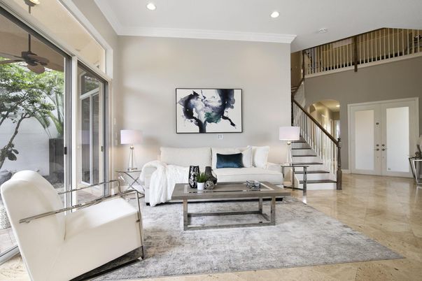 Interior, Living room, Recessed Lighting