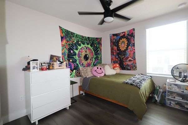 Bedroom, Interior, Wood Texture Flooring