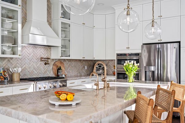 Interior, Kitchen, Pendant Lights, Stainless Steel Appliances