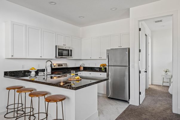 Interior, Kitchen, Marble, Recessed Lighting