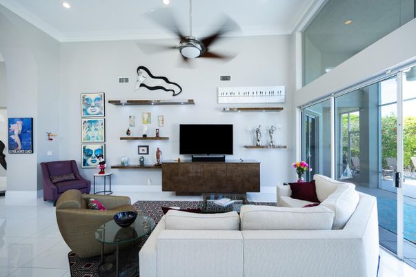 Interior, Living room, Recessed Lighting