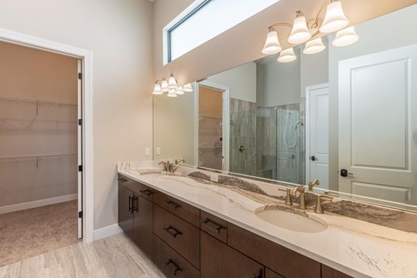 Bathroom, Dual Sink Vanities, Glass Shower, Interior