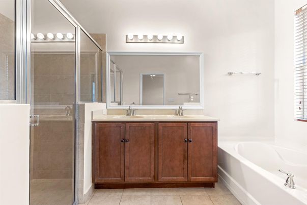 Bathroom, Dual Sink Vanities, Glass Shower, Interior
