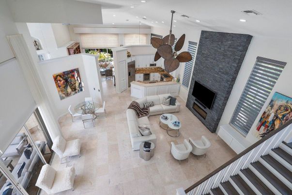 Fireplace, Interior, Living room, Pendant Lights, Recessed Lighting