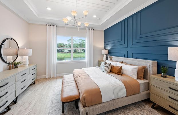 Bedroom, Interior, Pendant Lights, Recessed Lighting
