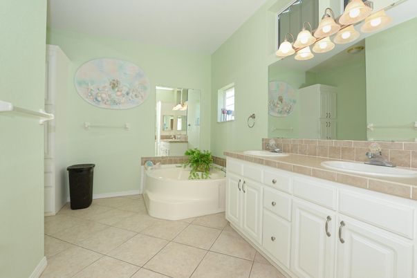 Bathroom, Dual Sink Vanities, Interior, Tile Countertops