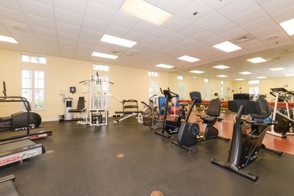 Fitness Equipment, Gym, Interior, Recessed Lighting