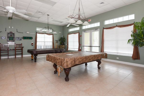 Billiard Table, Chandelier, Game Room, Interior, Pendant Lights