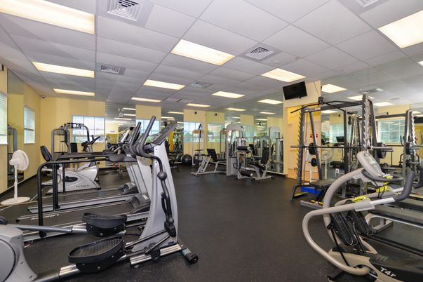Fitness Equipment, Gym, Interior, Recessed Lighting