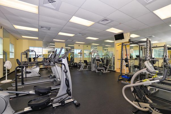 Fitness Equipment, Gym, Interior, Recessed Lighting