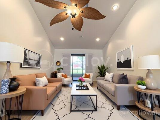 Empty room, Interior, Recessed Lighting